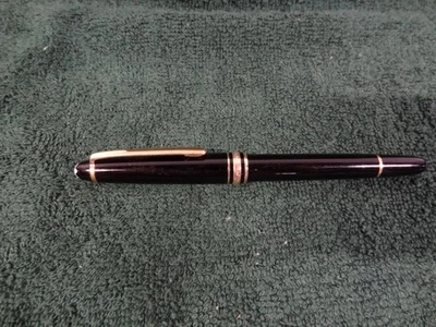Pluma Estilográfica Montblanc Meisterstuck 4810 Oro 14k De Colección M-Nueva en Caja Borde Dorado Negro Foto 1 de 4