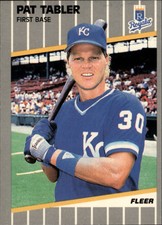 1989 Fleer Glossy Kansas City Royals Baseball Card #294 Pat Tabler
