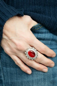 ~BAROQUE The Spell~ RED Stretch Ring Paparazzi Jewelry - Picture 1 of 2