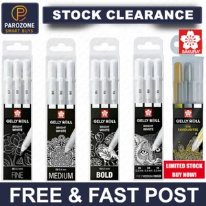 Sakura Gelly Roll Gel Pens Bright White Set - 05 /08 /10 -Metallic The Favorite - Picture 1 of 12