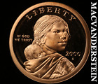 2000-S Sacagawea Dollar - Scarce  Choice Gem Proof  Lustrous  No Reserve  #V940