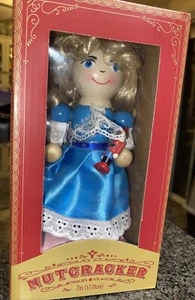 New in box ~ World Market Retired Nutcracker Clara Girl Blue Dress 2017 7 inch - Picture 1 of 9