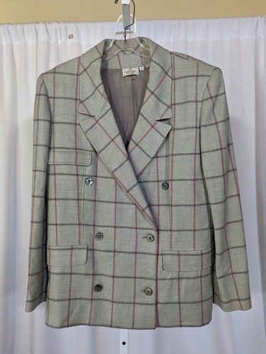 Giacca Blazer Doppiopetto Valentino Boutique Vintage Finestra Plaid Italia