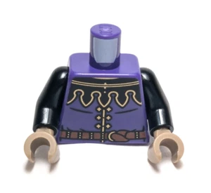 Lego - Minifigure Torso - Purple / Black, Belt, Medieval Castle - Picture 1 of 2