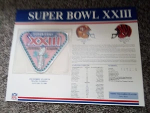 Super Bowl XXIII Patch - Picture 1 of 2
