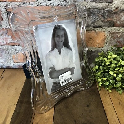 Mikasa Clear Glass Picture Frame Simone Bridal Wedding 5 x 7 Vintage 90s Japan - Image 1 of 4