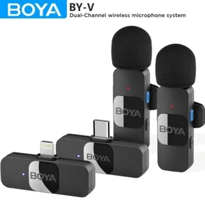 Microfono Lavalier Wireless BOYA BY-V per iPhone, Android, ideale per Reel, Vlog - Zdjęcie 1 z 8