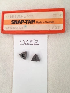 7 NEW SNAP-TAP 11NR 18UN THREADING CARBIDE INSERTS GR: S25M FACTORY PACK (U652) - Picture 1 of 1