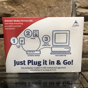 Actiontec Modem Kit from AOL NEW SEALED EX56012-04 America Online VINTAGE 14273 - Picture 1 of 7