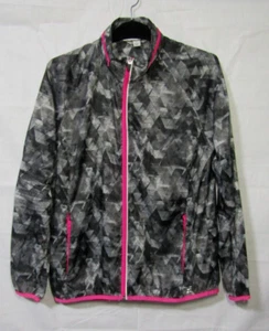 BCG Black/Gray/Hot Pink Hooded Lightweight Windbreaker Zip Front/Vented Back XL - Picture 1 of 8