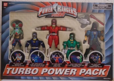 Power Rangers Turbo Power Pack Alien Hammeron Anhibitor Rojo Azul Verde Set de Regalo Foto 1 de 4