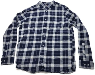 Camisa grande de franela con botones de manga larga a cuadros azul Great Northwest para hombre Foto 1 de 4