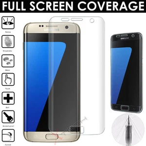 FULL SCREEN Face Curved TPU Screen Protector For Samsung Galaxy S7 Edge - Picture 1 of 4