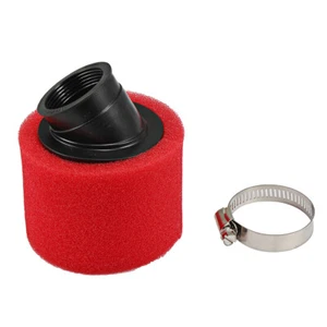 RED 37mm 38mm Bent Angled Foam Air Filter Pod For 125cc PIT Quad Dirt Bike Buggy - Picture 1 of 6
