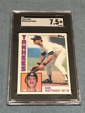 1984 Topps Don Mattingly #8 Rookie Card SGC 7.5 