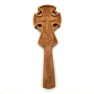 Orthodox Carved Wooden Cross Hand 8.85" - Imagen 1 de 4
