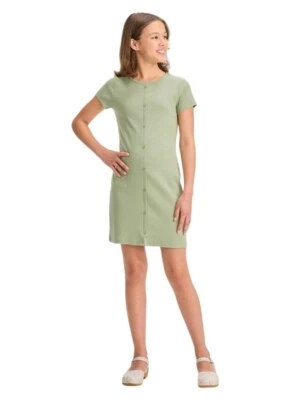 Art Class Girls Ribbed Dress Light Green Decorative Button-Front Size Small 6/7 - Image 1 of 4