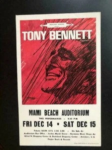 1962 Tony Bennett Miami Beach Auditorium Konzert Boxen Stil Poster - Bild 1 von 4