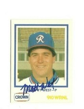 Max West 1987 Crown Richmond Braves autographed auto signed card 