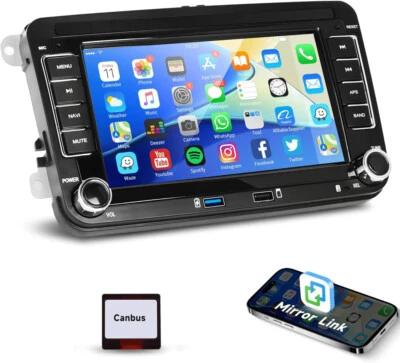 Autoradio Android GPS Navi für VW Golf 5 6 Passat Touran Polo Tiguan Seat Skoda - Bild 1 von 4