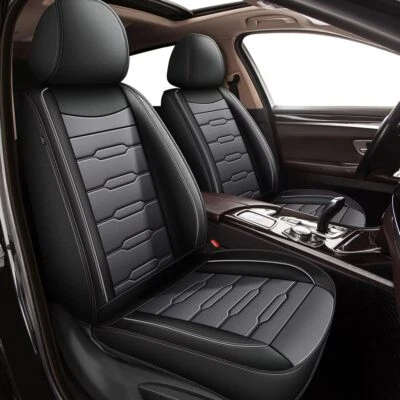 Juego completo de 5 fundas de asiento de coche cojín imitación cuero apto para Infiniti QX30 2017-2019 Foto 1 de 4