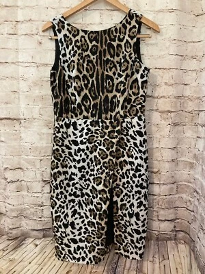 Vestido Cato Mujer 8 Vainas Marrón Estampado Animal Capas Guepardo Leopardo Carrera Foto 1 de 4