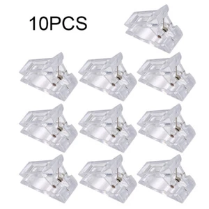 10pcs Nail Art Tips Clip Transparent Gel Extension Builder Clamps Manicure Tool - Picture 1 of 12