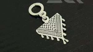 Sterling Silber 925 Palästina Karte Koufie Dreieck Schal Charms für Armbänder   - Bild 1 von 2