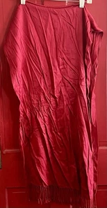 Damen Kollektion achtzehn hellroter Schal mit Fransen 20”X75” - Bild 1 von 4