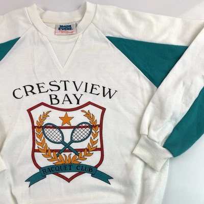 Vtg 80’s Main Event Esprit Sportif Sweatshirt Country Club Tennis Racquet - Image 1 of 4