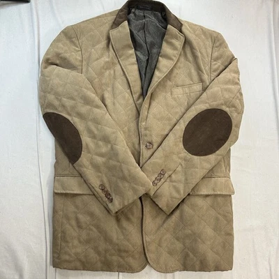 Lauren Ralph Lauren Men Size 46R Corduroy Blazer Navy Elbow Patch Sport Coat - Image 1 of 4