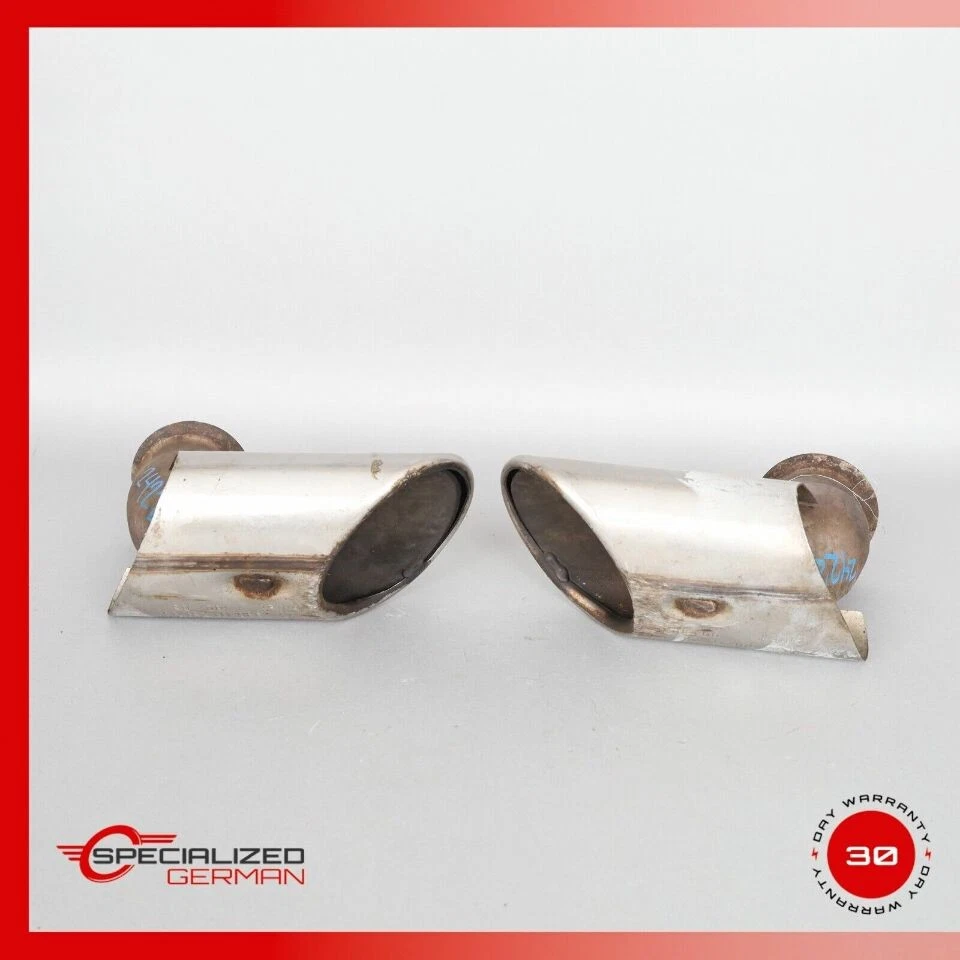1999-2001 Porsche 911 996 3.4 Exhaust Muffler Tip Pair Set 99611125255 OEM Used - Image 1 of 4