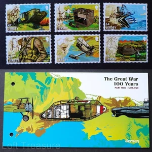 Jersey Stamps "The Great War - 100 Years Part 2" Presentation Pack MNH 6v 2015 - Picture 1 of 6