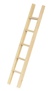 6" Ladder Bare Wood, Dolls House Miniature 1/12 Scale - Picture 1 of 1
