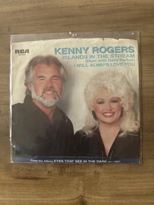 KENNY ROGERS + DOLLY PARTON ‘Islands In The Stream’ 7” Pic Slv Vinyl Record Duet - Picture 1 of 1
