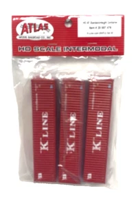 HO Scale Atlas 20007476 K-Line 40' Standard Container 3-Pack Set #2 - Picture 1 of 2