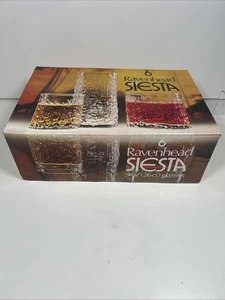 Vintage Ravenhead Siesta 6 Pack 9oz Glasses In Original Box 1970’s VGC Retro - Picture 1 of 10