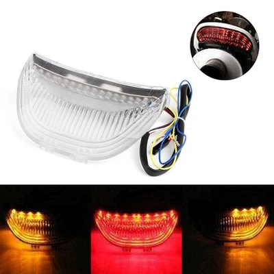 Integrated LED TailLight Turn Signals for Honda CBR600RR 03-06 CBR1000RR Clear - Imagen 1 de 4