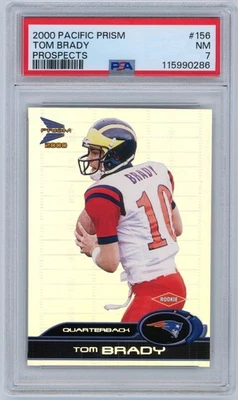 TOM BRADY 2000 Pacific Prism Prospects Rc #151/1000 PSA 7 New England Patriots - Image 1 of 2