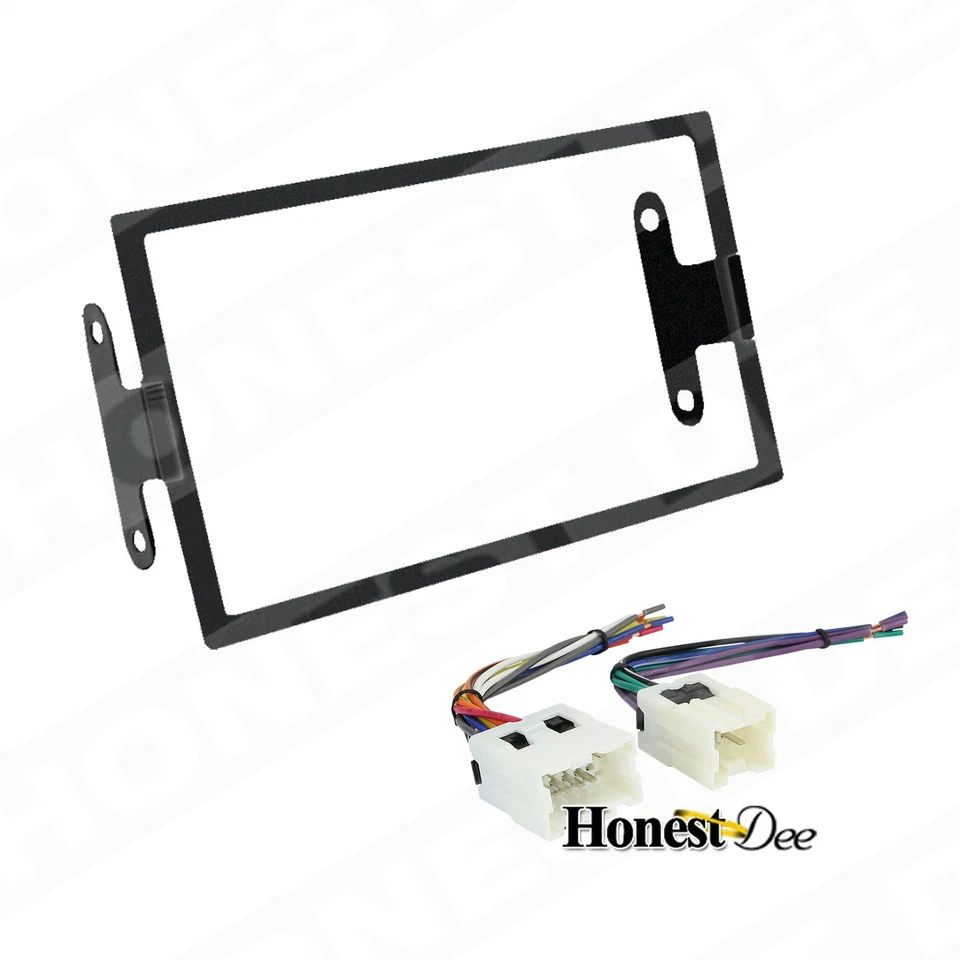 95-7417 montagem estéreo de carro duplo din e fios para Nissan, kit de painel de instalação de rádio - Imagem 1 de 1