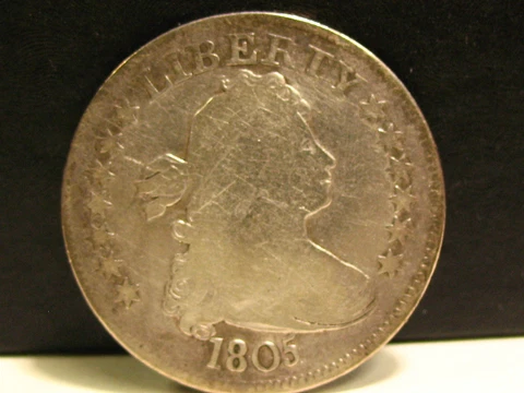 1805 SILVER DRAPED BUST QUARTER DOLLAR-VG CONDITION SPECIMAN.-FREE SHIPPING Cover