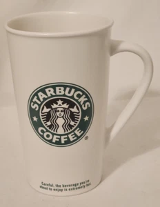 Starbucks 16oz Ceramic Tall Coffee Cup Classic Logo Mermaid Siren 2006 White - Bild 1 von 10