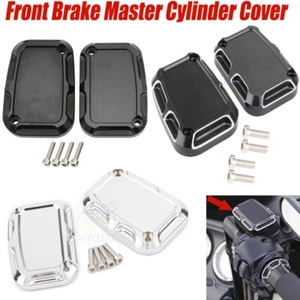 2PCS Front Brake Master Cylinder Cover For Harley Touring Street Electra Glide - Picture 1 of 14