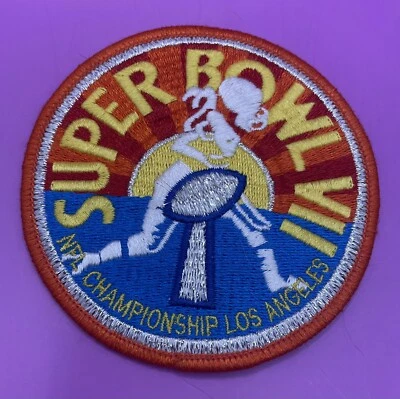 Super Bowl VII 1990s Willabee & Ward Commemorative Patch Dolphins & Redskins 4” - Image 1 of 4