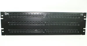 New IBDN 72 Port Cat5 Patch Panel 3U Black PS5 HD-110 Module Block 19" T568A Cat - Picture 1 of 3