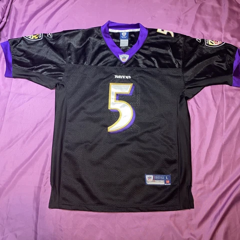 Reebok Joe Flacco Baltimore Ravens #5 NFL Jersey - Youth L (19” x 27”) Cover