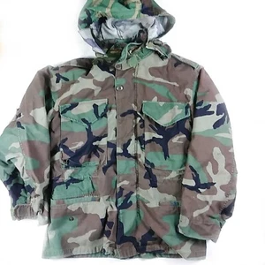 Alpha Industries Women's Hooded Camouflage Snap/Zip Up Army Jacket Size Small 36 - Picture 1 of 6