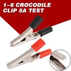 2Pcs Heavy Duty Crocodile Insulated Alligator Clip Pair 5A Wires Test Leads P6v1