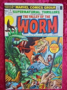 Supernatural thrillers #3 1972 Marvel Comics Horror Valley of the Worm - Imagen 1 de 2
