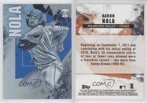 2019 Topps Fire Blue Chip Aaron Nola #131